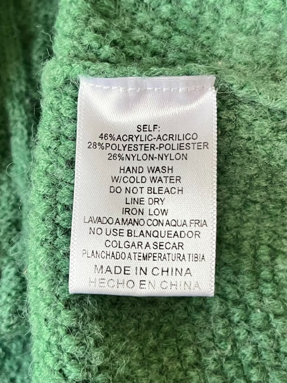 & Merci Green Cable knit Cardigan Sweater Women’s Size Medium Acrylic Blend - Picture 5 of 5